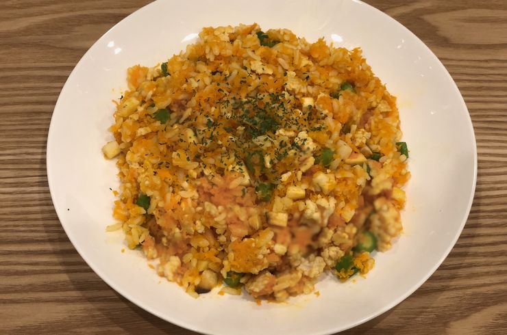 鶏肉と人参たっぷりピラフ